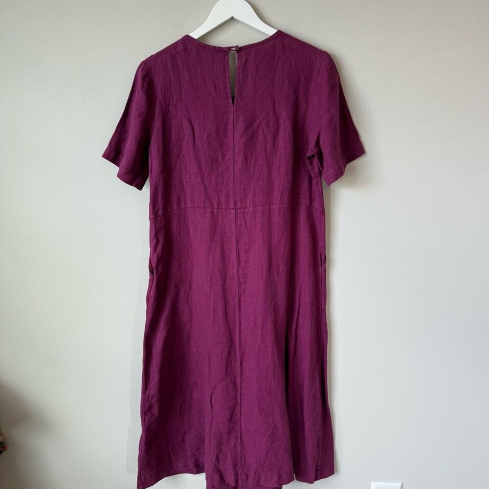 NWT Seasalt Cornwall | Purple 100% Linen Midi Dress Size 8P - Picture 3 of 9